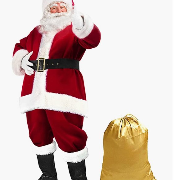NEW Santa Costume  Men's One Size (8-PCS) - Picture 4 of 4